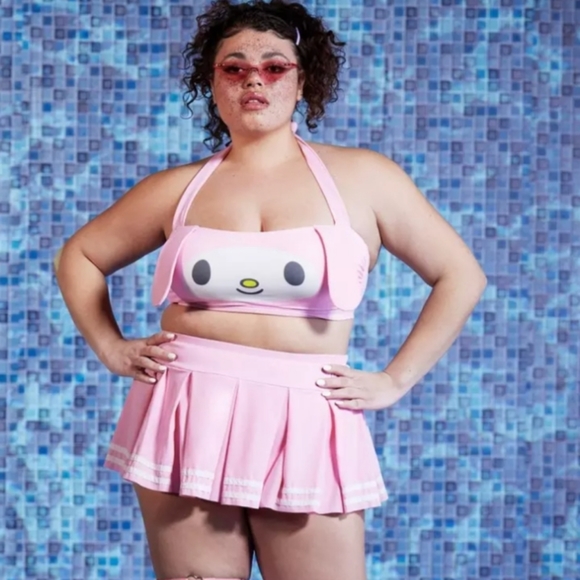 My Melody Pink Halter Swim Top Hot Topic Sz 0 - Picture 4 of 7